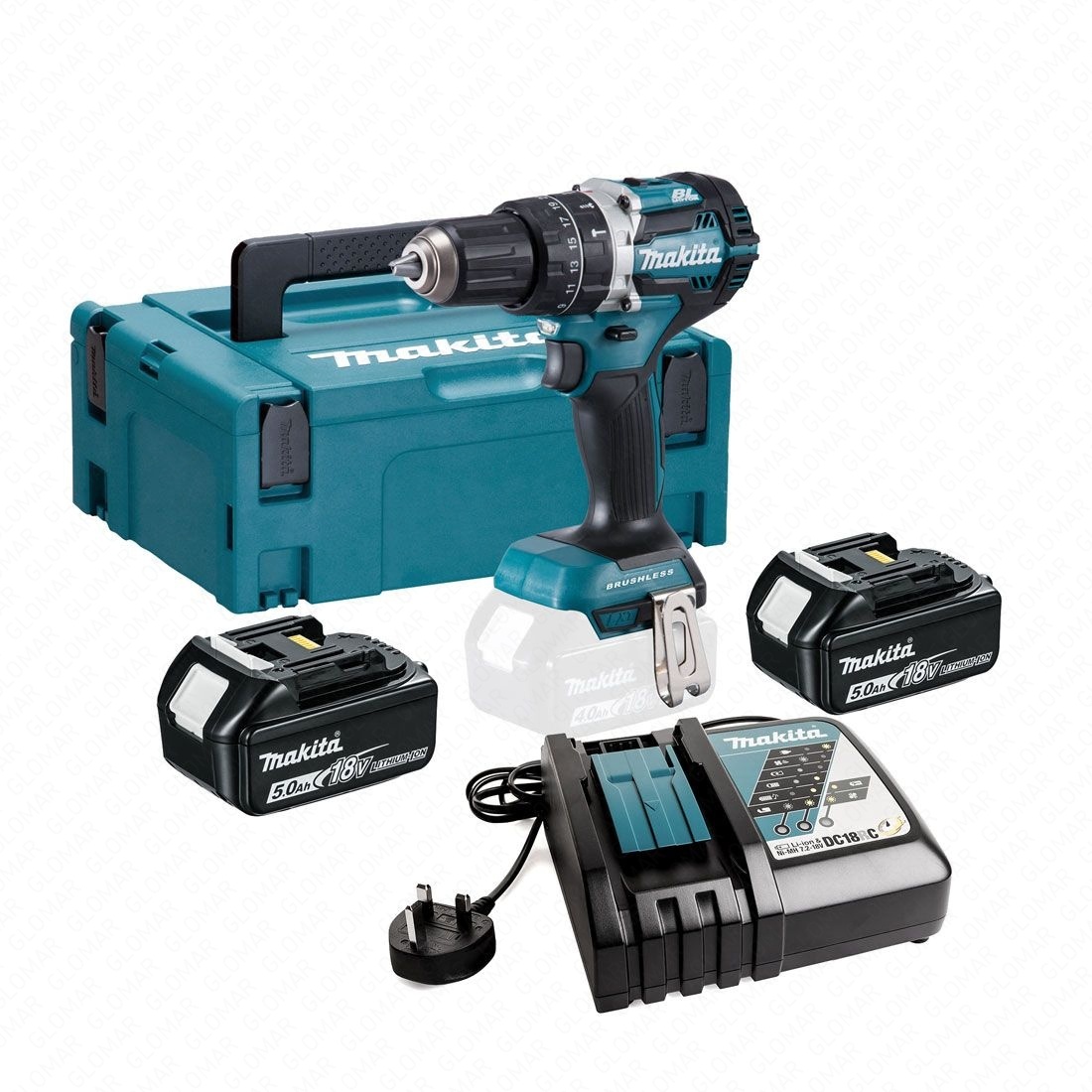 Makita DHP484RTJ 18V LXT Cordless Brushless Combi Drill 2 x 5.0Ah