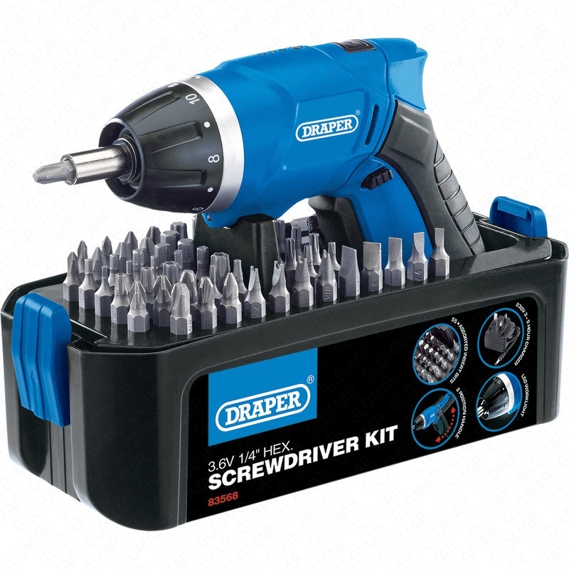 Draper Cordless Screwdriver 3.6V