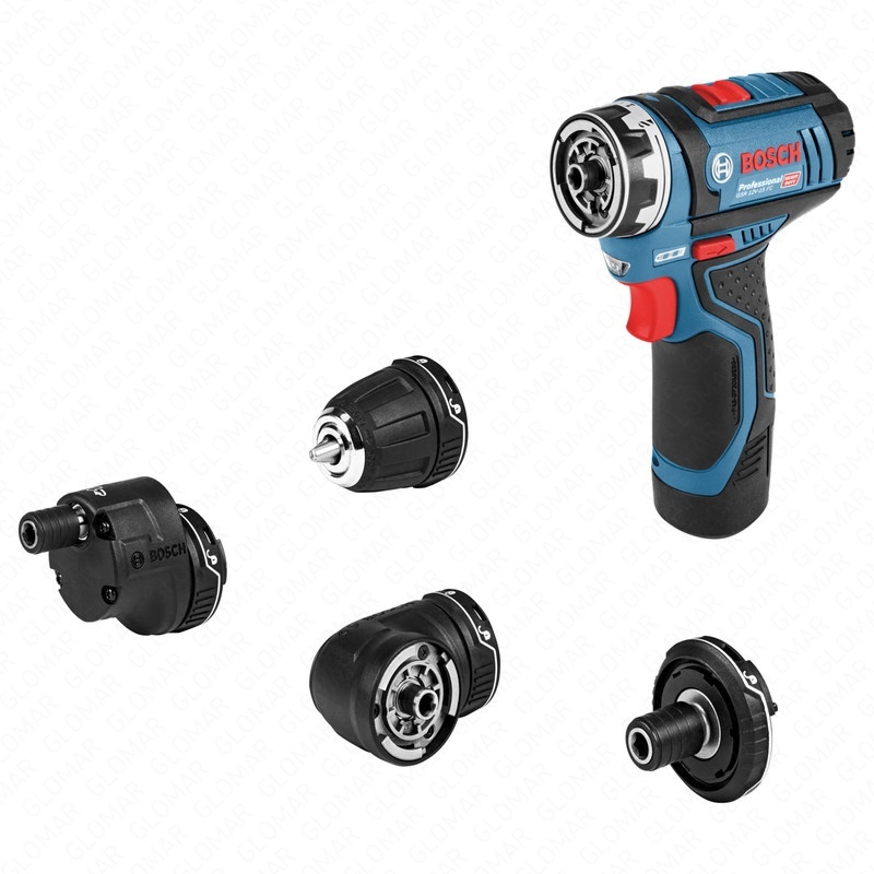 Bosch 12V Flexi-Click Drill Driver GSR 12V-15 FC 2 x 2.0Ah