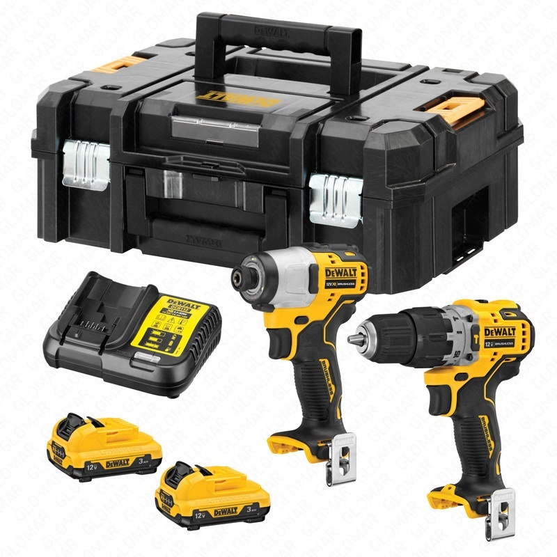 DeWalt DCK2111L2T 12V XR Cordless Combi Drill & Impact Driver Kit 2 x 3.0Ah