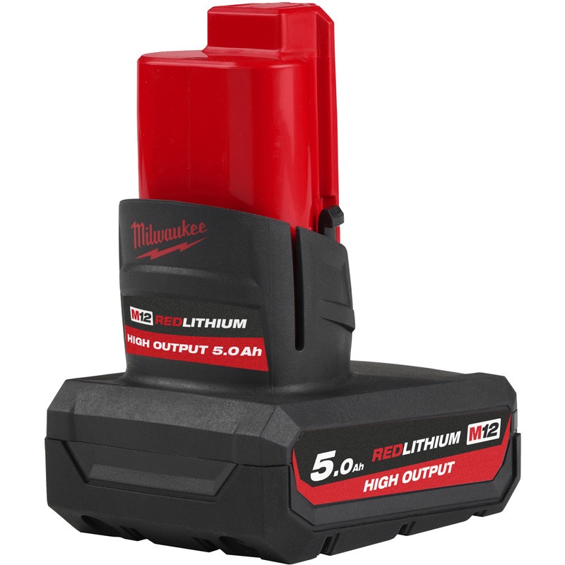 Milwaukee M12 HB5 High Output 12V 5.0Ah Red Lithium-Ion Battery | 4932480165