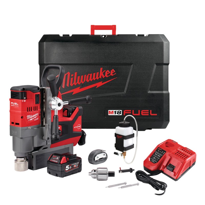 Milwaukee M18 FMDP-502C FUEL Magnetic Drill Press 2 x 5.0Ah