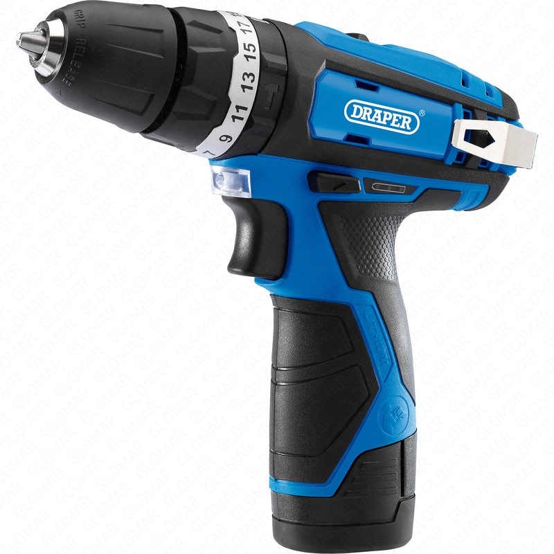 Draper 12V Cordless Combi Drill Kit 1 x 1.5Ah