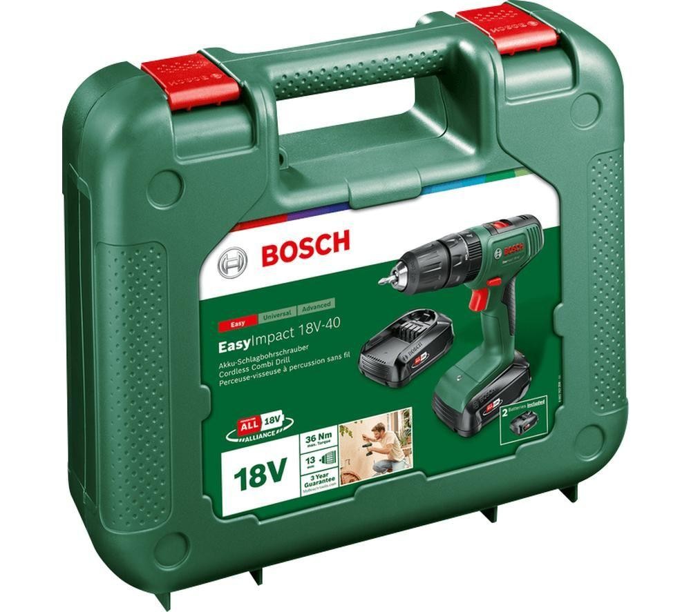 Bosch EasyImpact 18V-40 Cordless Drill DRiver - Green & Black