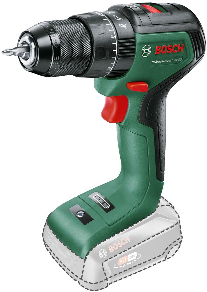 Bosch 18V-60 UniversalImpact Cordless Hammer Drill DRivers (Bare Tool)