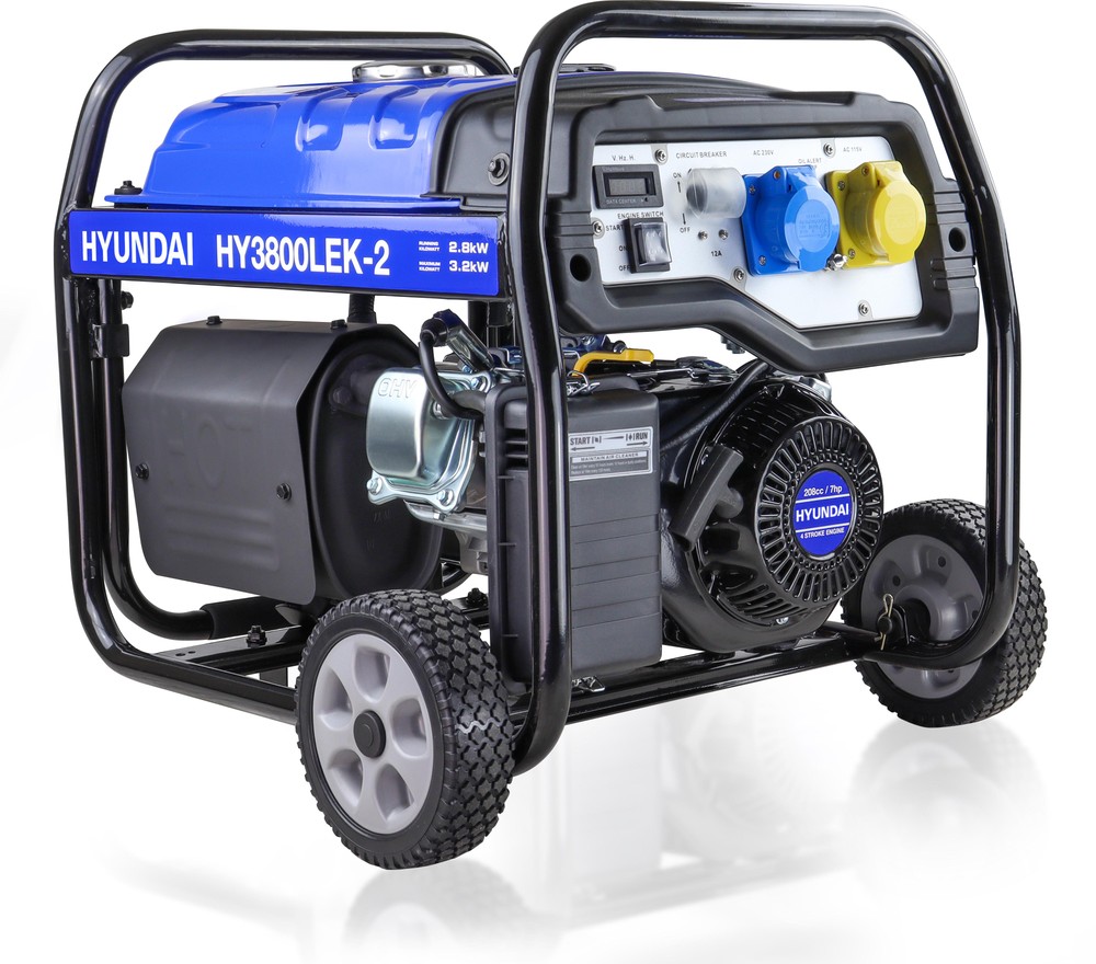 Hyundai 3.2kW Electric Start Petrol Generator