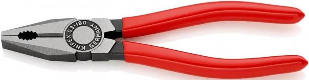 Knipex High Leverage Combination Pliers, Plastic Grip, 180m (03 01 180)