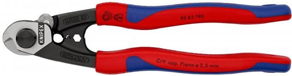 Knipex Wire Cable Cutters, Multi-Comp Grip (95 62 190)