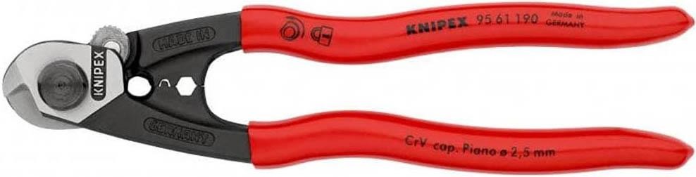 Knipex Wire Cable Cutters, Plastic Grip (95 61 190)