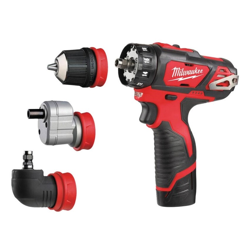 Milwaukee M12BDDXKIT-202C 12v 2x2Ah Removable Chuck Drill Driver