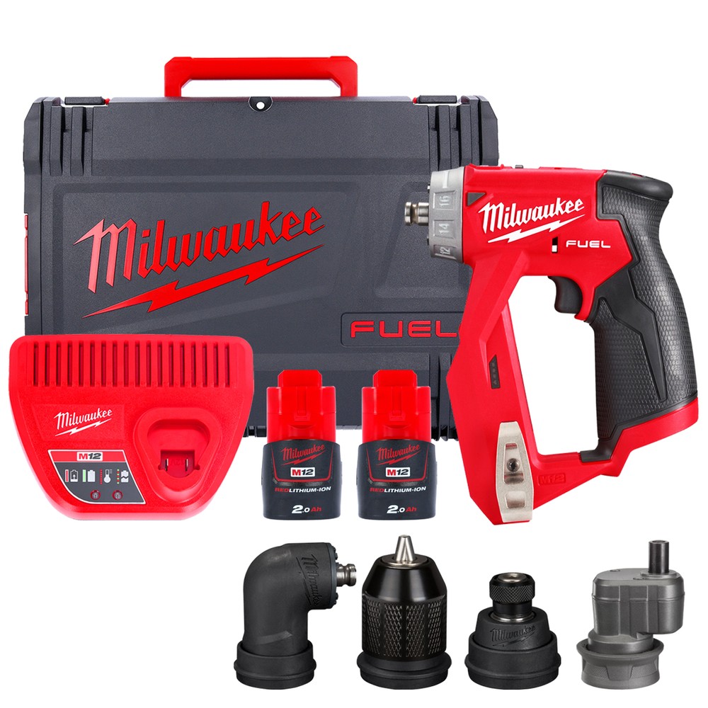 Milwaukee M12FDDXKIT-202X 12V 2x2Ah 4in1 Drill Driver M12 FUEL Kit
