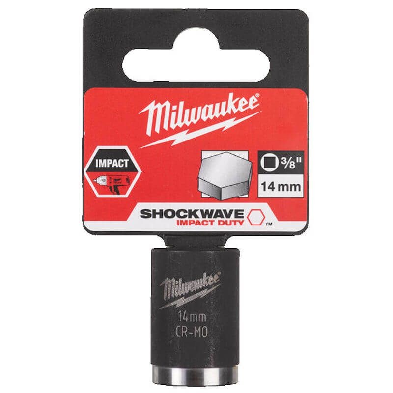 Milwaukee 4932478013 38 14mm Impact Shockwave Hexagon Socket Short