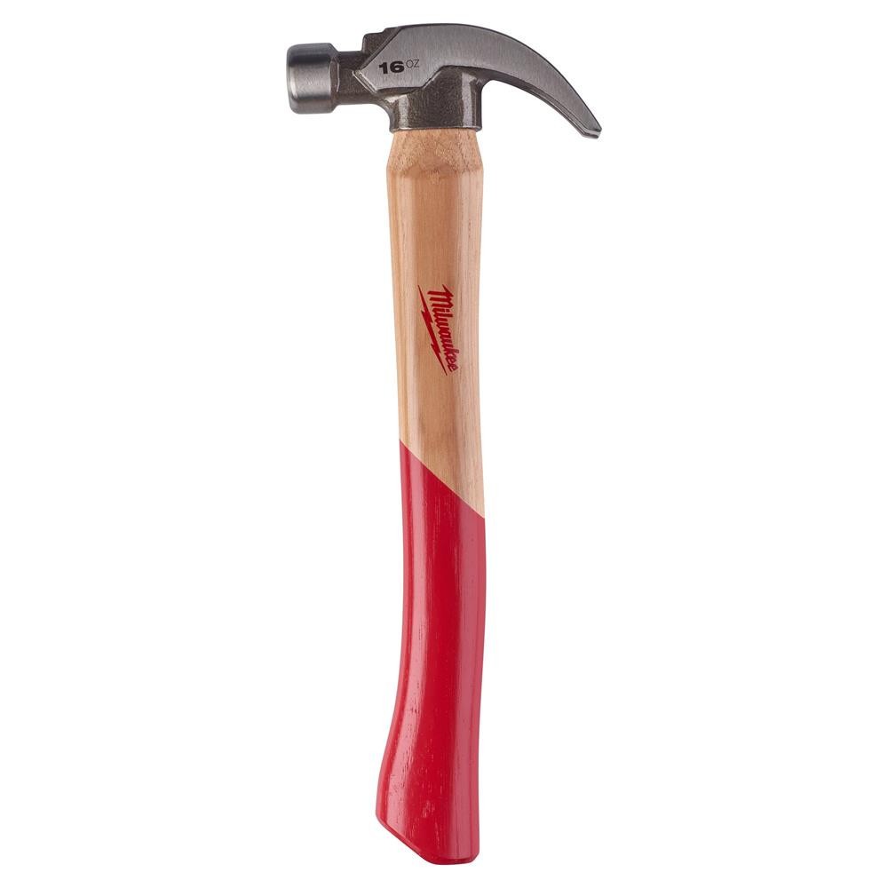 Milwaukee 16oz Curved Claw Hickory Hammer 4932478659