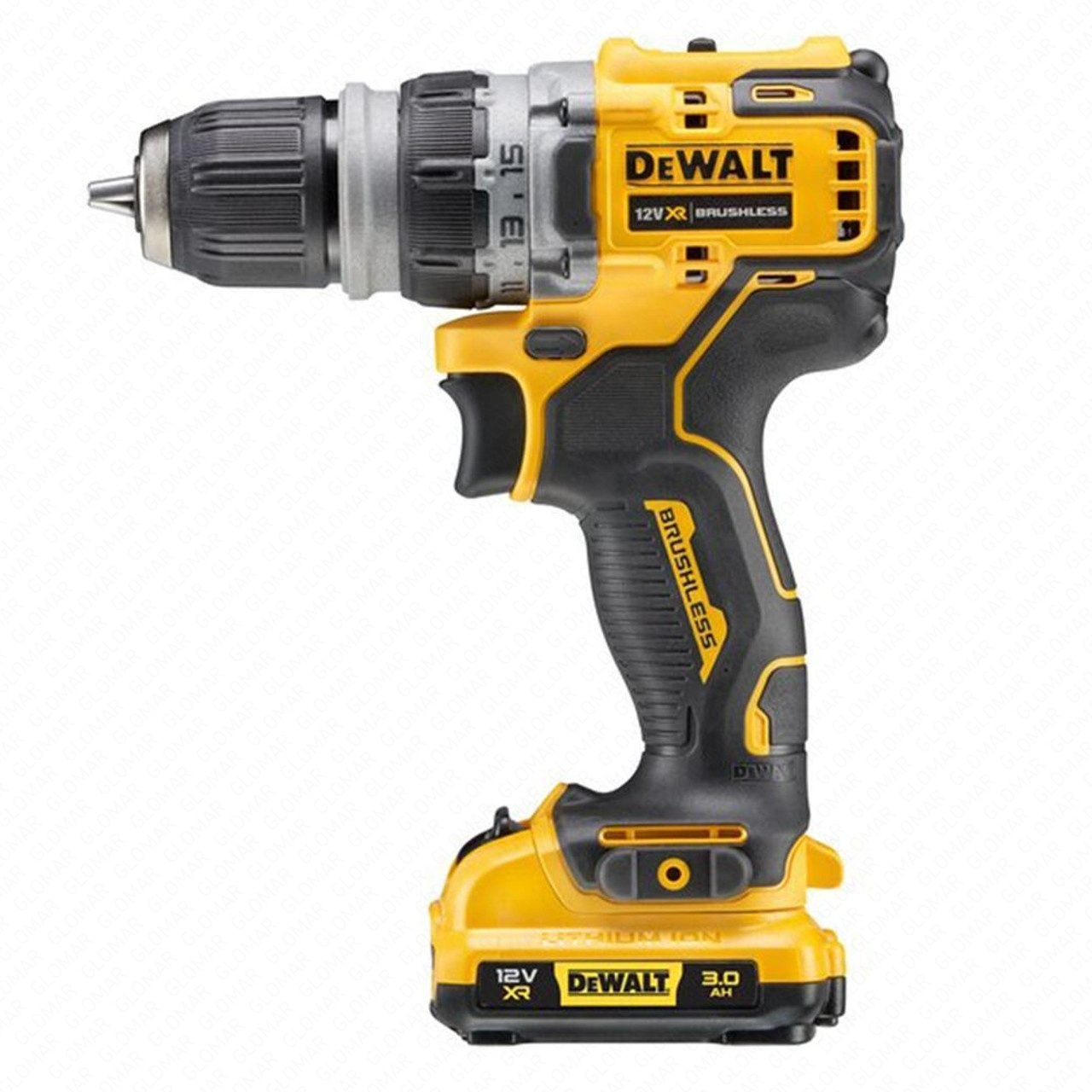 Dewalt DCD703L2T 12V XR Brushless 4x Multi-Head Drill Driver, 2x 3.0Ah Batteries, Charger & Case
