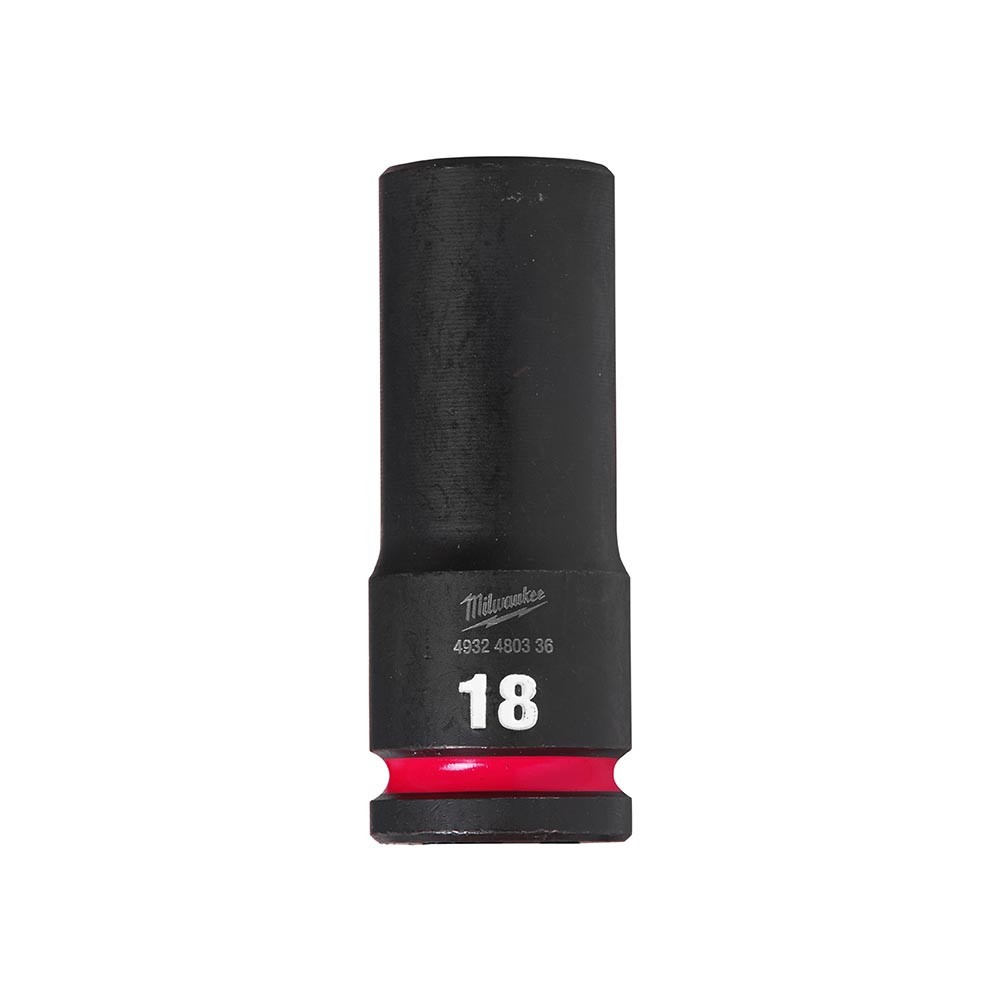 Milwaukee 18mm 1/2 inch Sq. SHOCKWAVE Impact Deep Socket