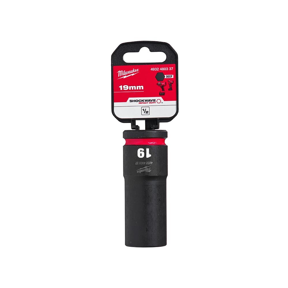Milwaukee 19mm 1/2 inch Sq. SHOCKWAVE Impact Deep Socket