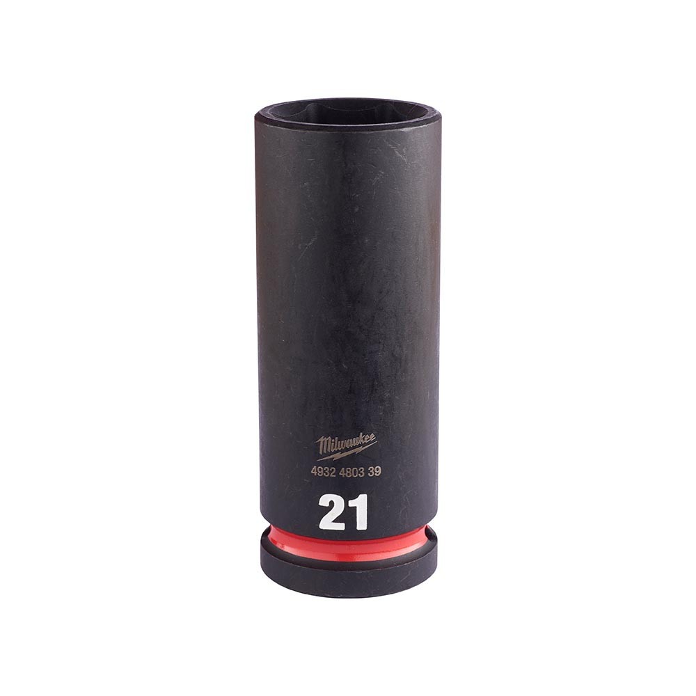 Milwaukee Shockwave 21mm 1/2in Square Impact Duty 78mm Deep Socket 4932480339