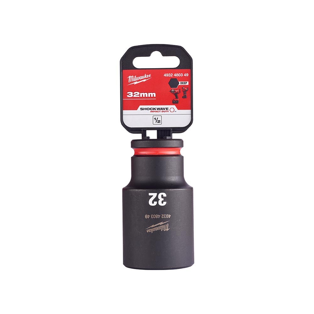 Milwaukee 32mm 1/2 inch Sq. SHOCKWAVE Impact Deep Socket