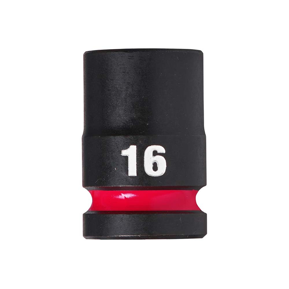 Milwaukee Shockwave 16 mm 1/2 inch Square Impact Duty Standard Socket 4932480310