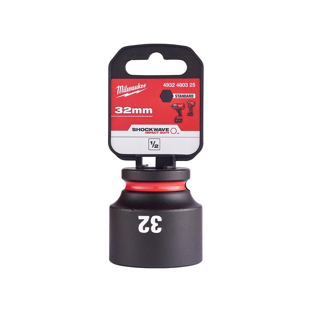 Milwaukee 32mm 1/2 inch Sq. SHOCKWAVE Impact Standard Socket
