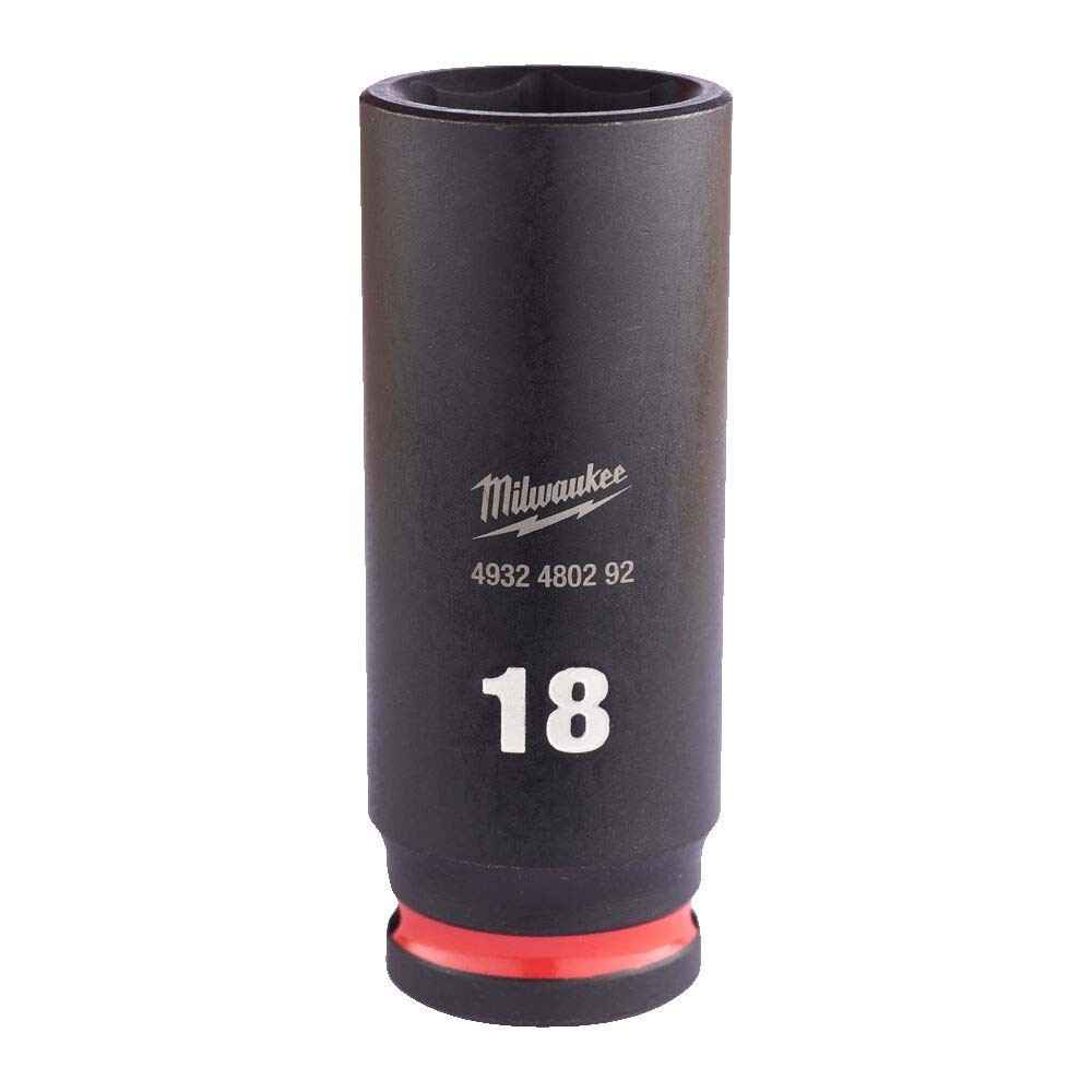 Milwaukee 18mm 3/8 inch Sq. SHOCKWAVE Impact Deep Socket