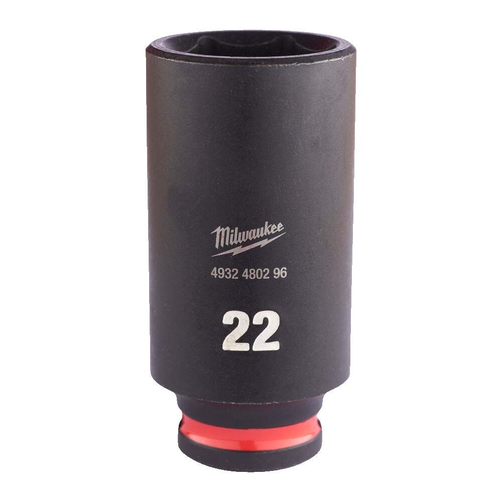 Milwaukee 22mm 3/8 inch Sq. SHOCKWAVE Impact Deep Socket