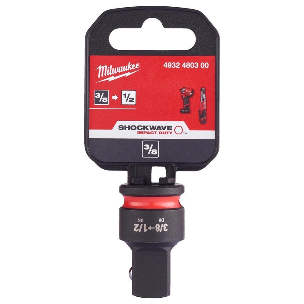 Milwaukee 38 Sq. to 12 Sq. SHOCKWAVE Impact Socket Adaptor