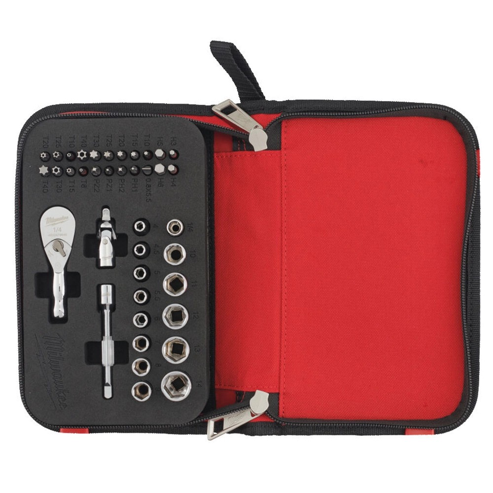 Milwaukee 39 Piece 14 Compact Ratchet Socket Set