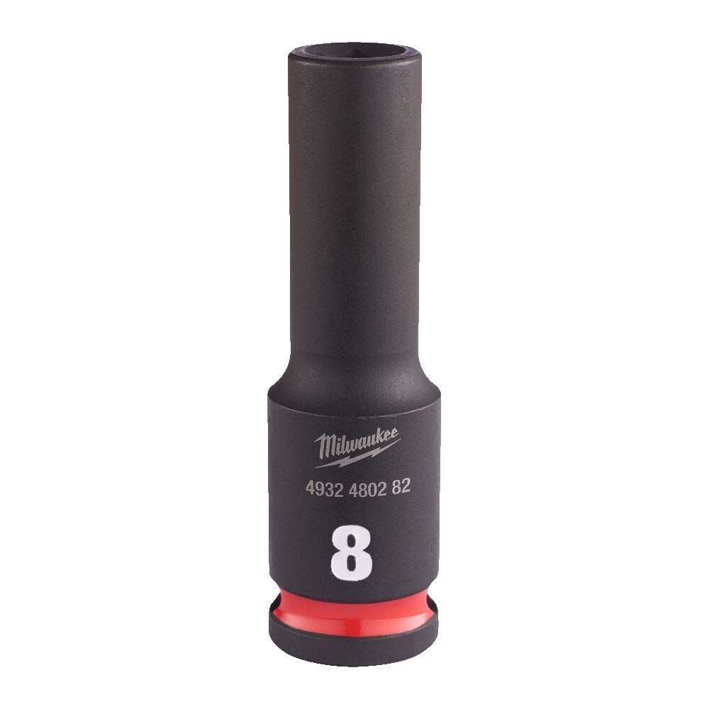 Milwaukee 8mm 3/8 inch Sq. SHOCKWAVE Impact Deep Socket