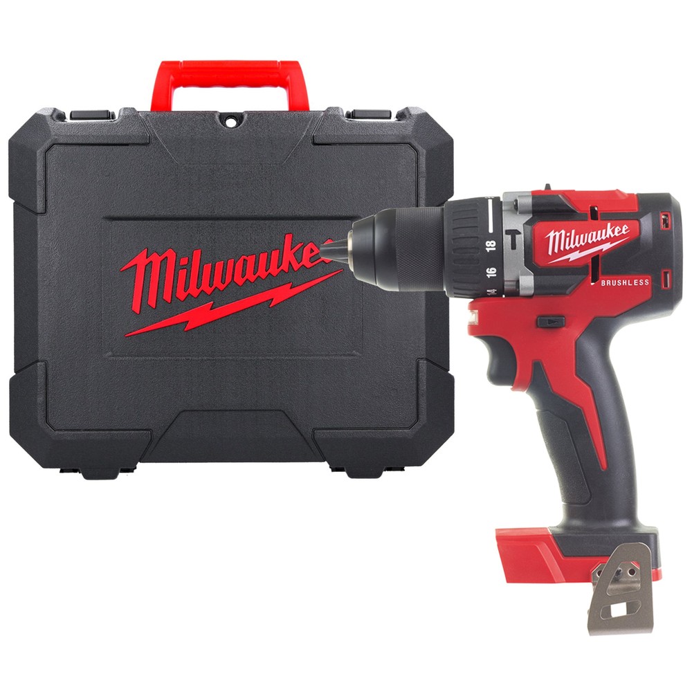 Milwaukee M18CBLPD-0X 18V Cordless Brushless Combi Drill in Carry Case