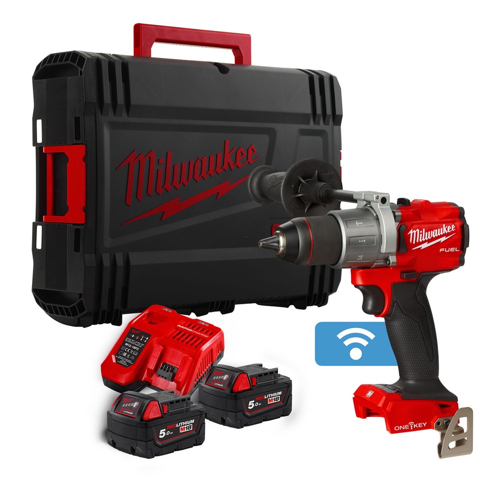 Milwaukee M18ONEPD2-502X M18 FUEL ONE-KEY 18V Combi Drill Kit
