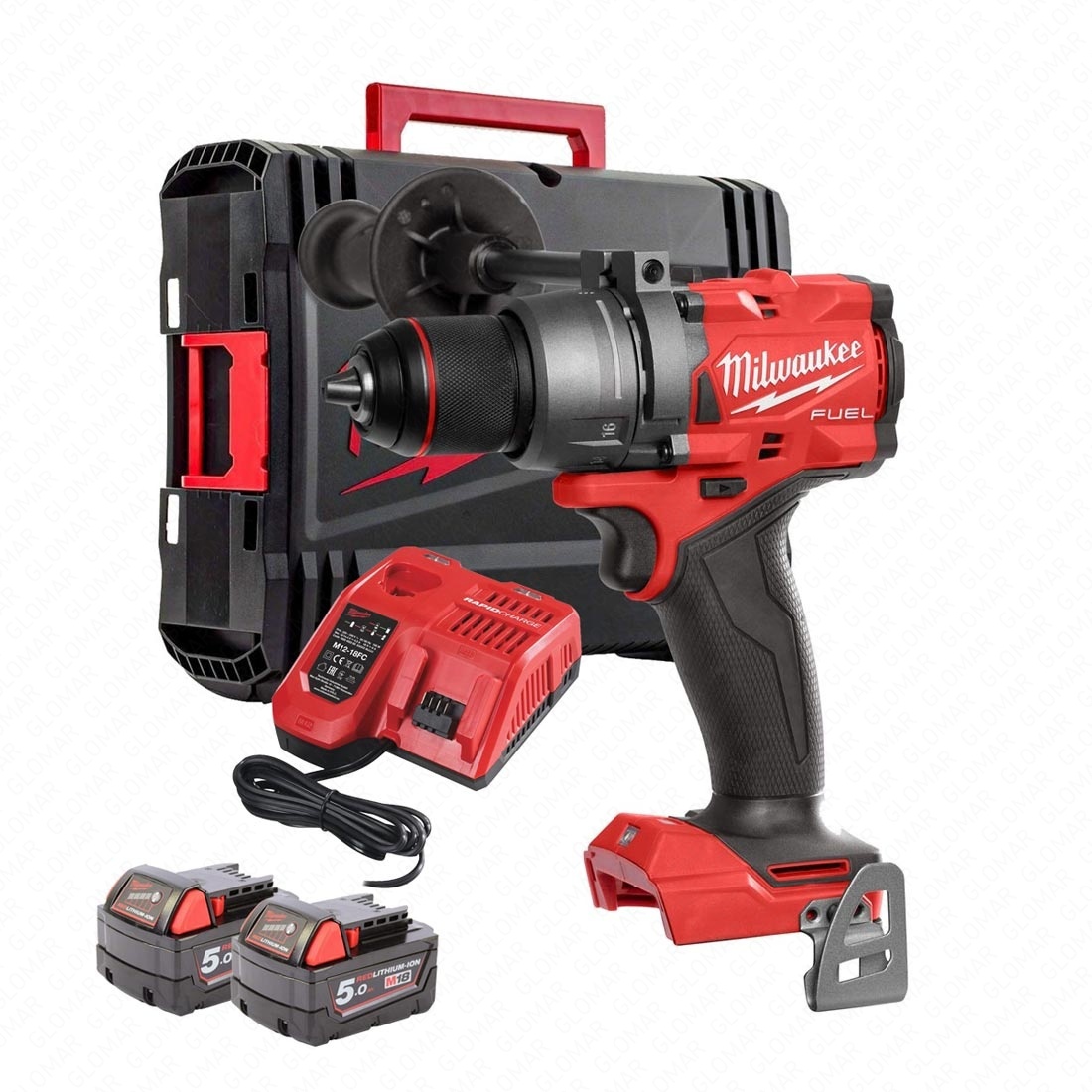 Milwaukee M18 FUEL FPD3-502X 18v 13mm Brushless Combi Drill Inc 2x 5.0Ah Batts