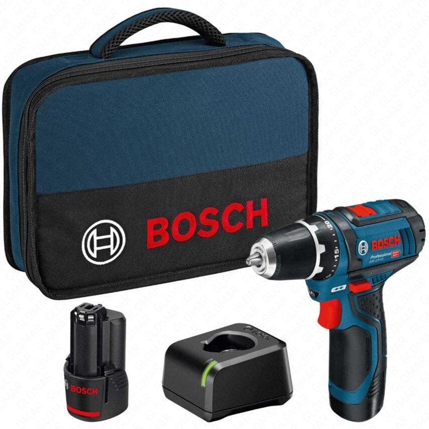 GSR 12V-15 CORDLESS DRILL DRIVER WITH 2X2.0AH LI-ION BATTERIES