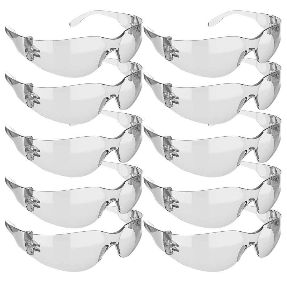 JSP M9400 Clear Anti-Scratch  Anti-Mist Clear Safety Glasses - Pack of 10