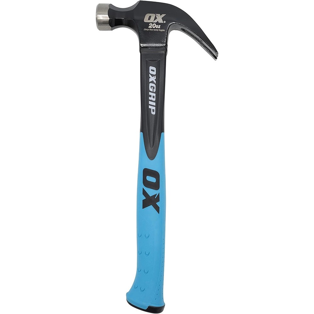 OX TRADE T081220 20oz 0.57kg Fiberglass Claw Hammer
