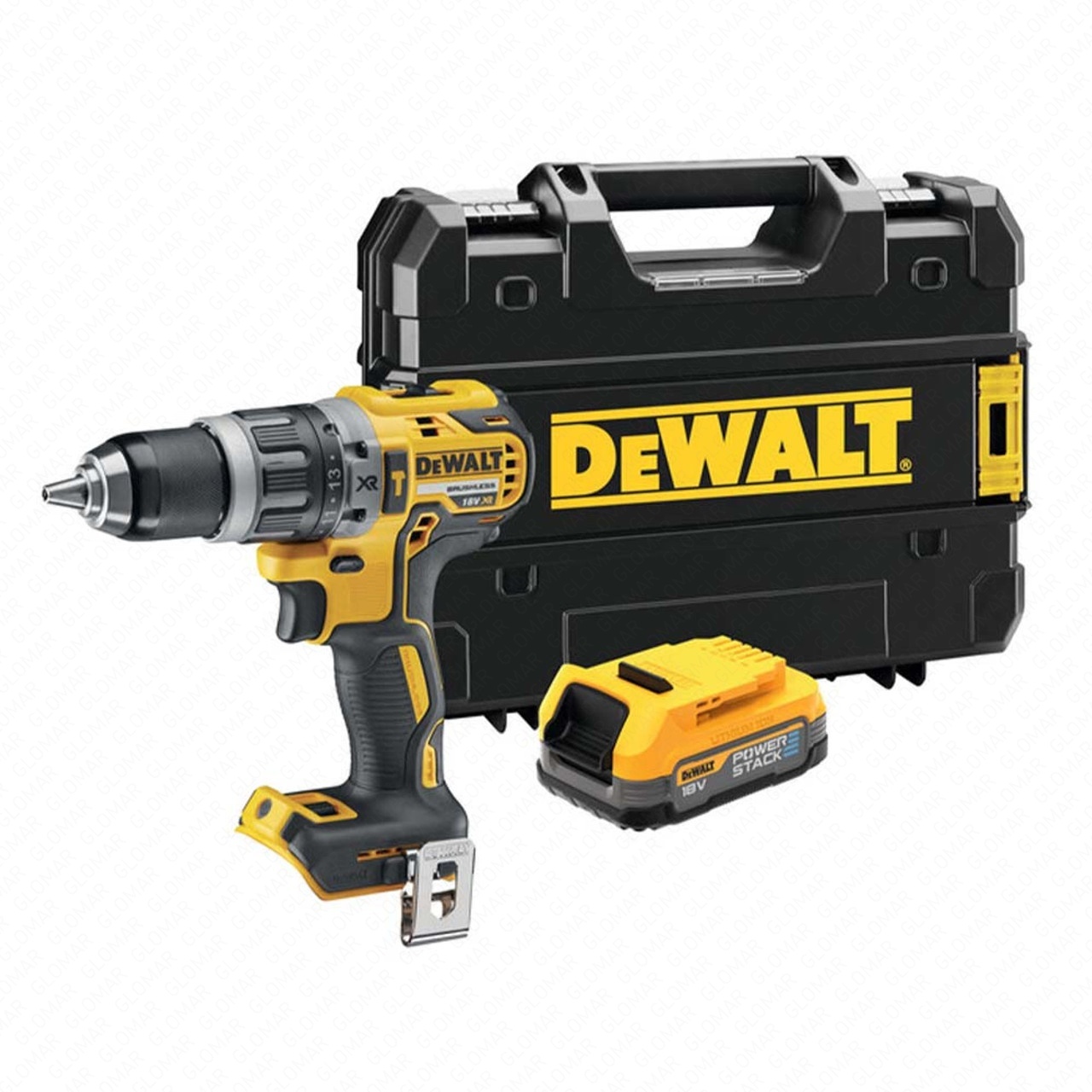 Dewalt DCD796E1 18V XR Brushless Combi Drill with 1x 1.7Ah Powerstack Battery, Charger  Case