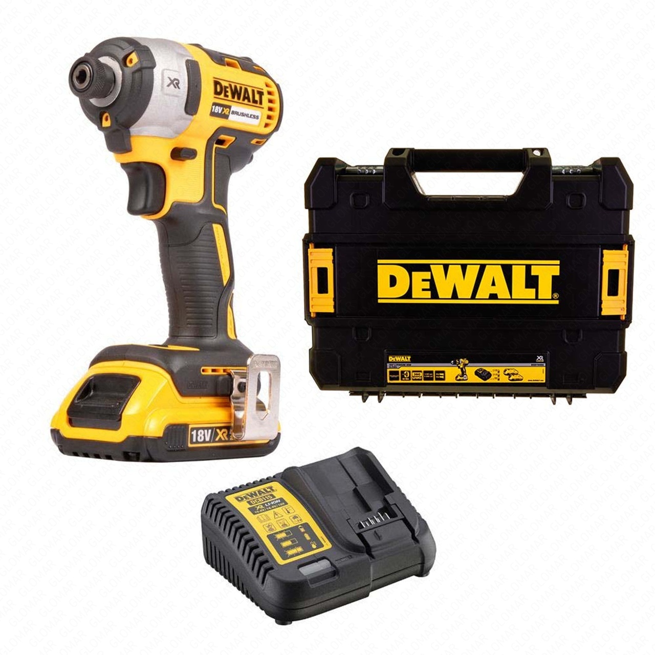 Dewalt DCF887D1 18V XR Brushless Impact Driver with 1x 2.0Ah Battery, Charger & Case