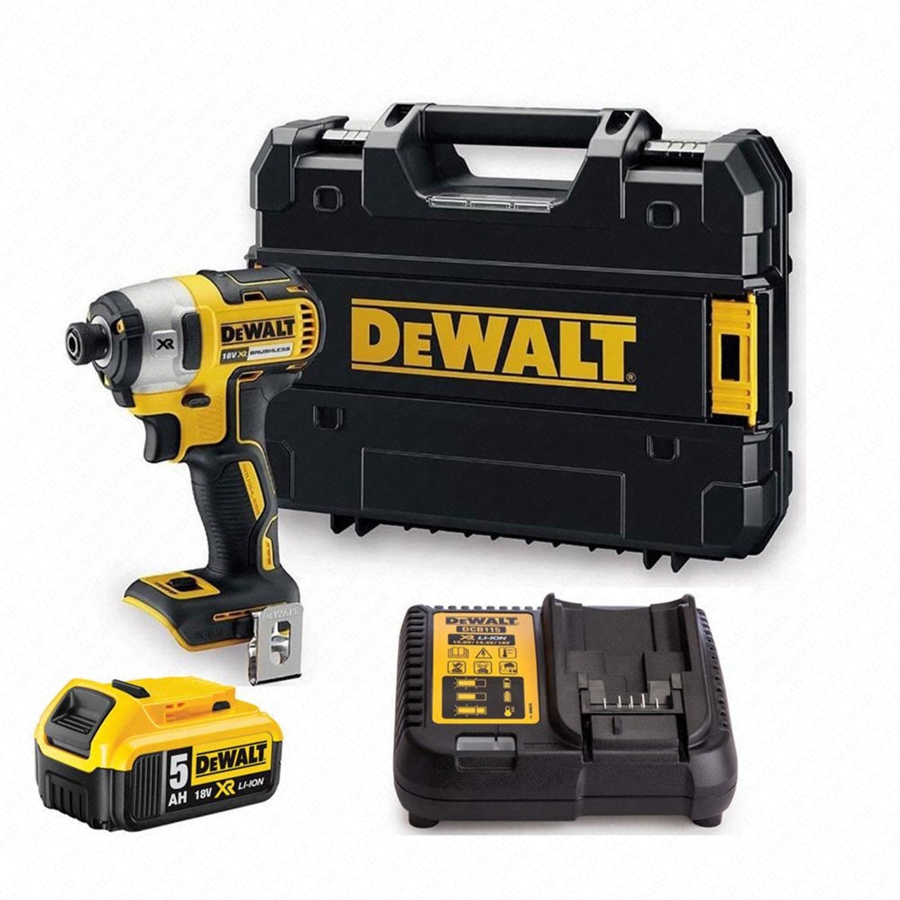 Dewalt DCF887P1 18V XR Brushless Impact Driver with 1x 5.0Ah Battery, Charger & Case