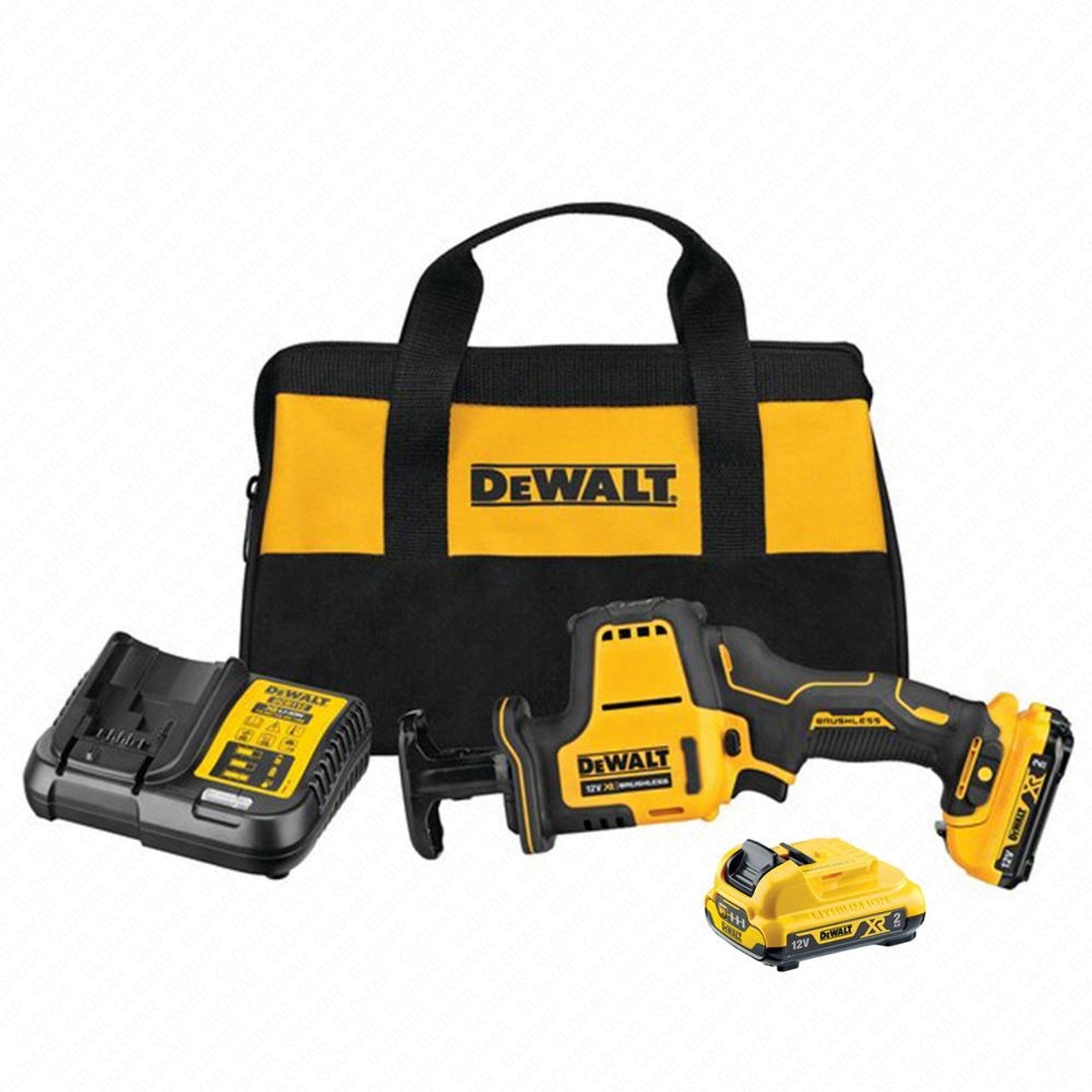 Dewalt DCS312D2 12V Compact Reciprocating Saw with 2x 2.0Ah Batteries, Case & Charger