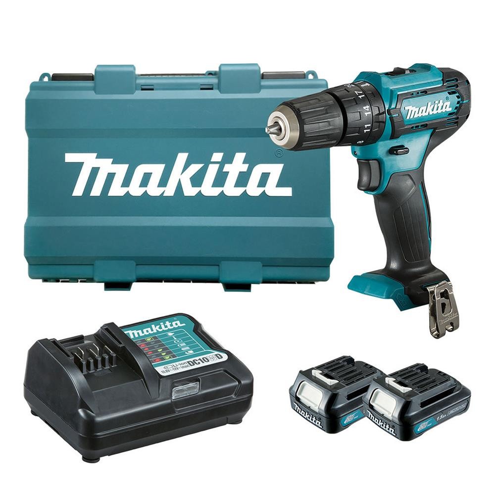 Makita HP333DWAE 12V CXT Combi Drill with 2x 2.0Ah Batteries, Charger & Case