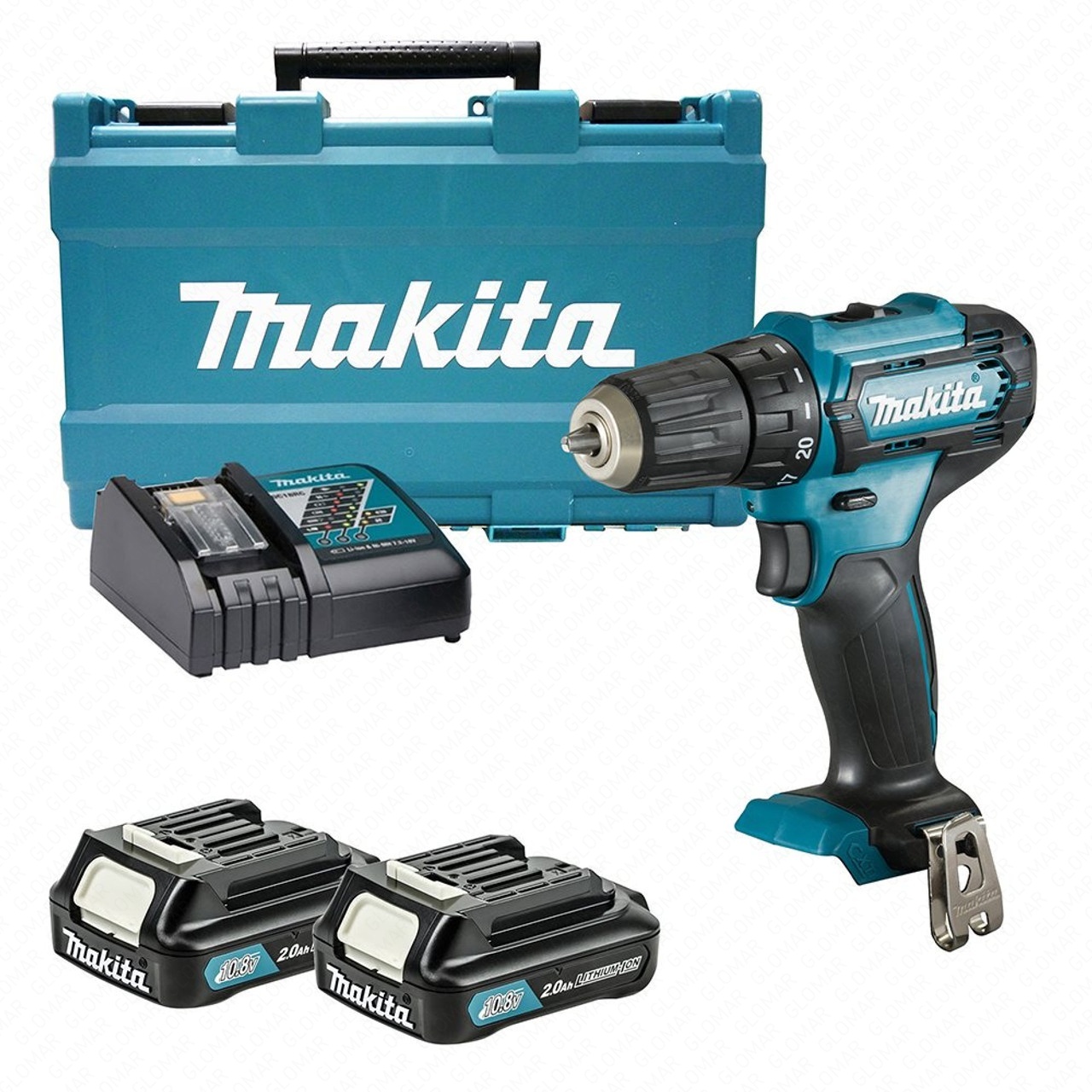 Makita DF333DWAE 12V CXT Drill Driver with 2x 2.0Ah Batteries, Charger & Case
