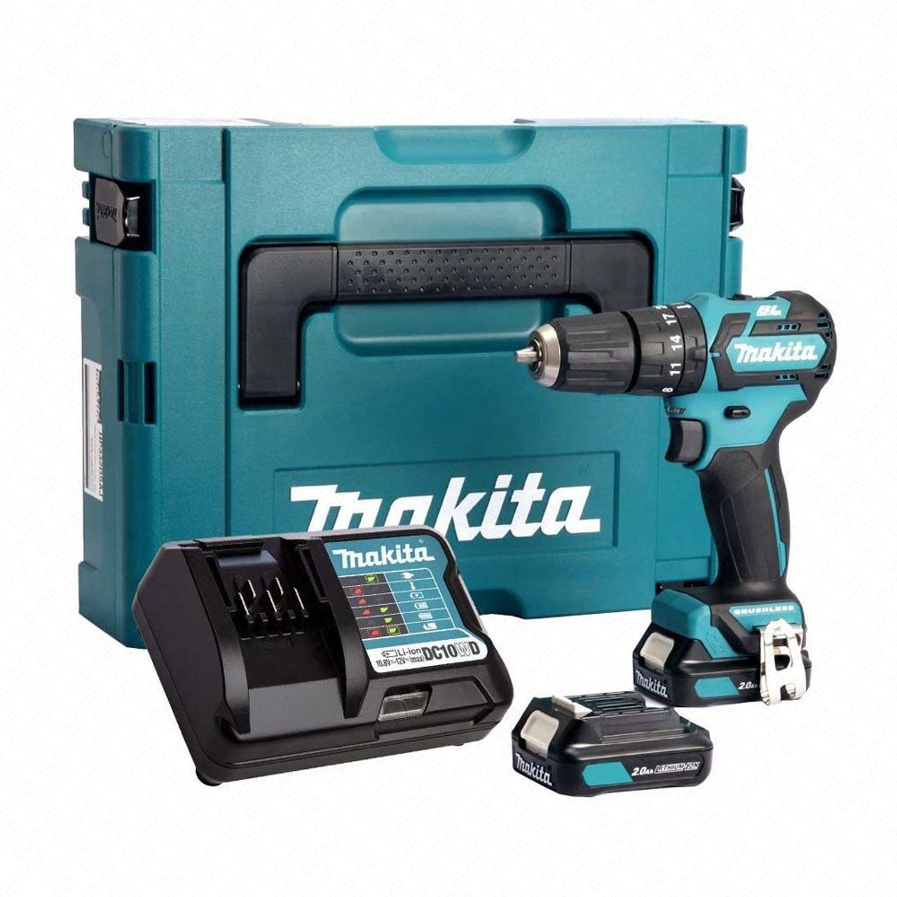 Makita HP332DSAJ 12V CXT Brushless Combi Drill, 2x 2.0Ah Batteries, Charger & Case