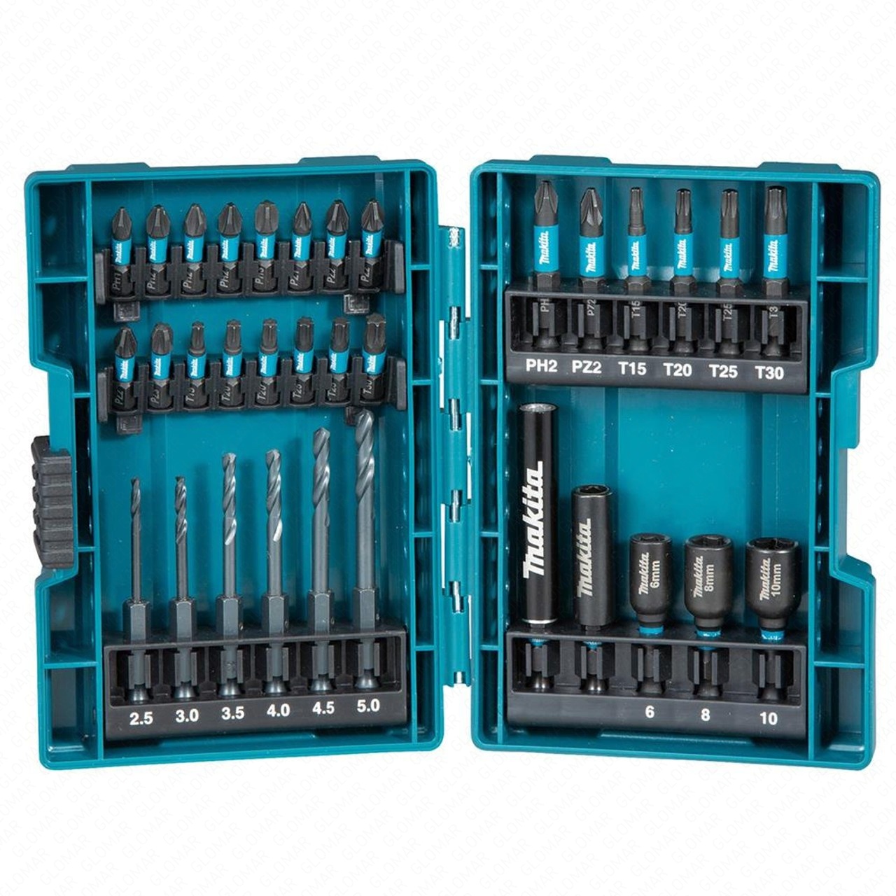 Makita 33 Piece Black Impact Screwdriver Bit Set