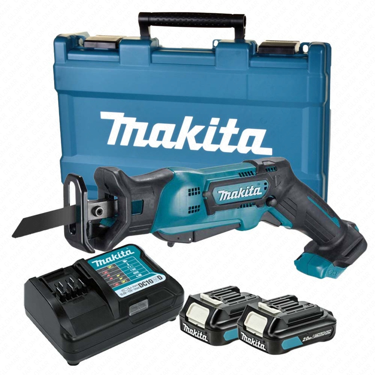 Makita JR105DWAE 12V CXT Reciprocating Saw, 2x 2.0Ah Batteries, Charger & Case