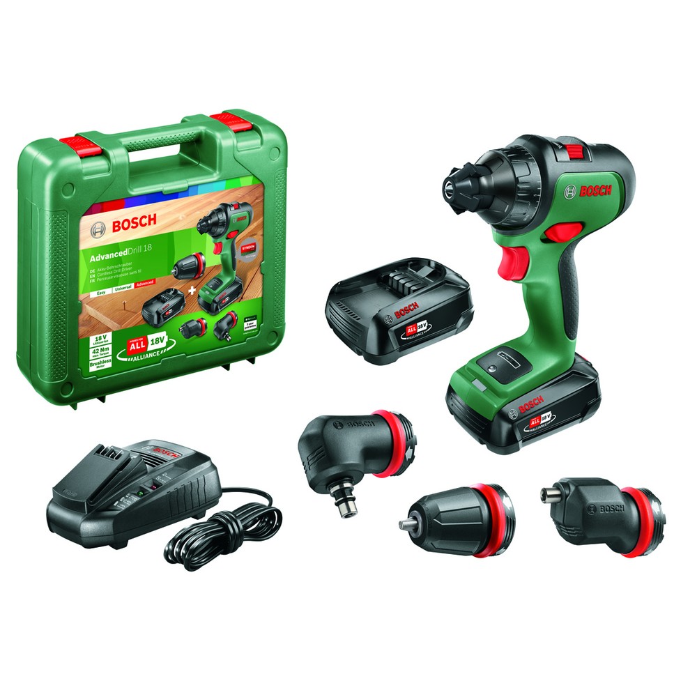 Bosch 06039B5075 18V Advanced Cordless Brushless Drill Driver With 2 x 2.5Ah Batteries, Charger  Case