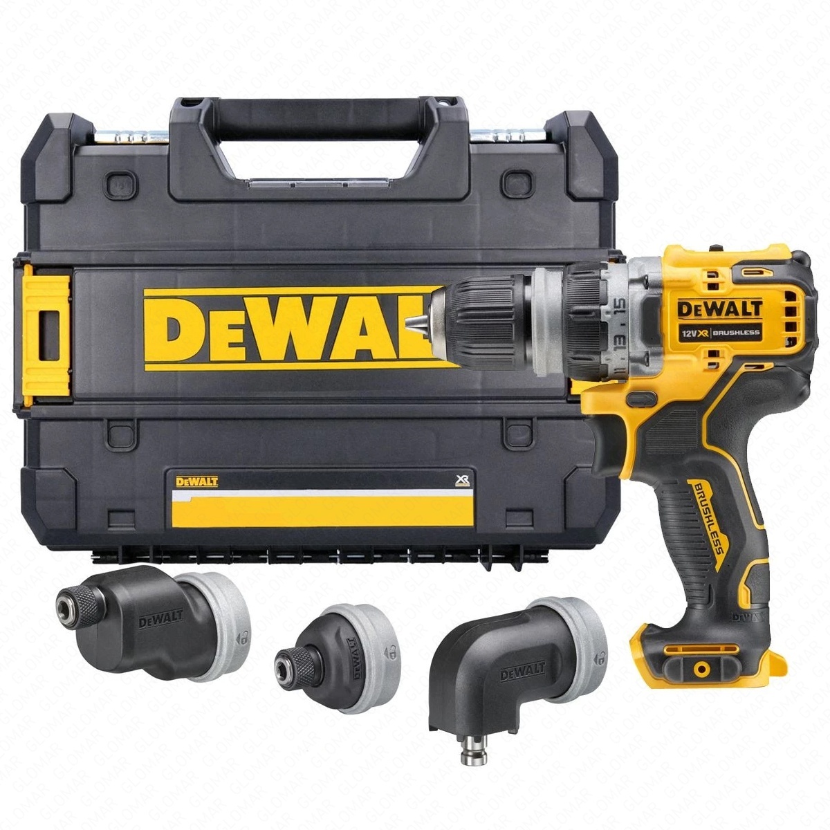 Dewalt DCD703N 12V XR Cordless Brushless Multi Head Drill Driver With Case