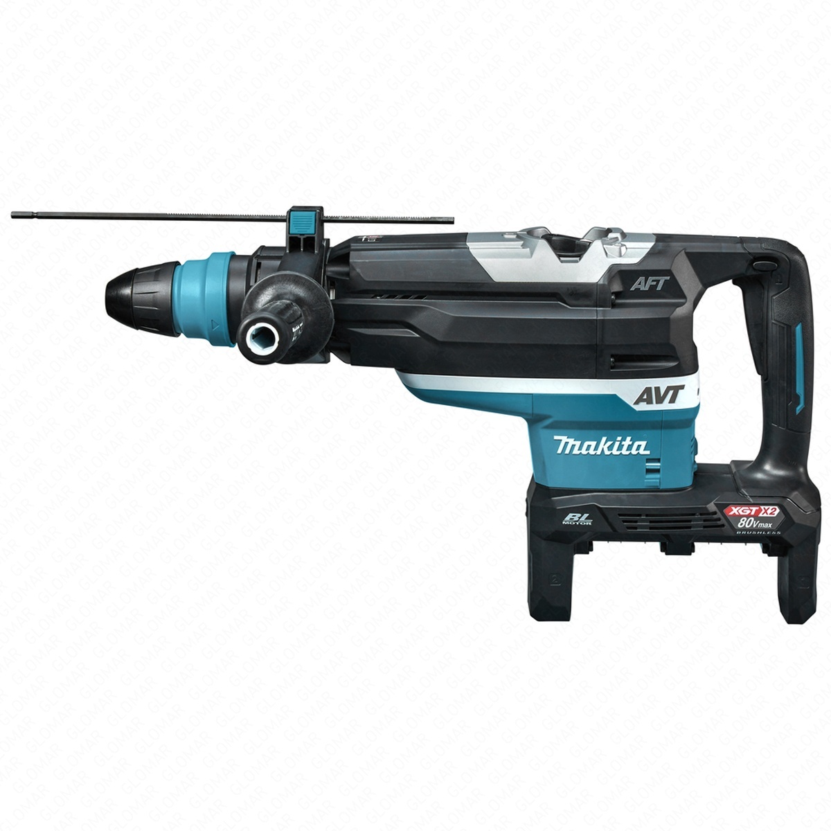 Makita Rotary Hammer HR006GD203 40V80V Max XGT Cordless Brushless SDS Plus AVT AWS 52mm With 2 x 2.5Ah Batteries, Charger  Case