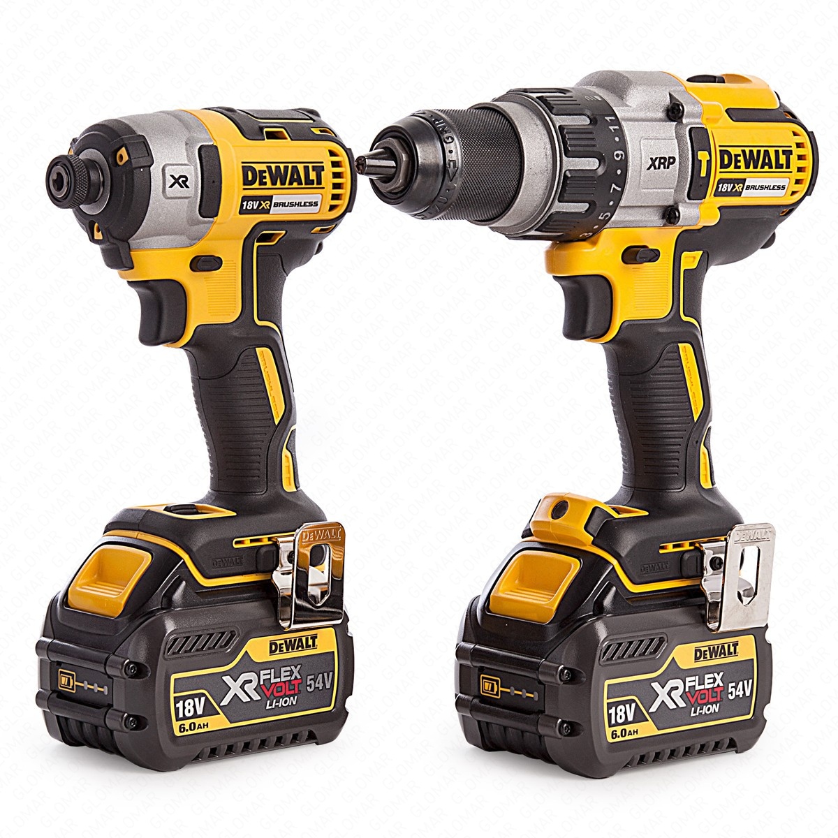 DeWalt DCK276T2T 18V XR Cordless Brushless Combi Drill  Impact Driver Twin Pack With 2 x 6.0Ah Batteries, Charger  TSTAK Case