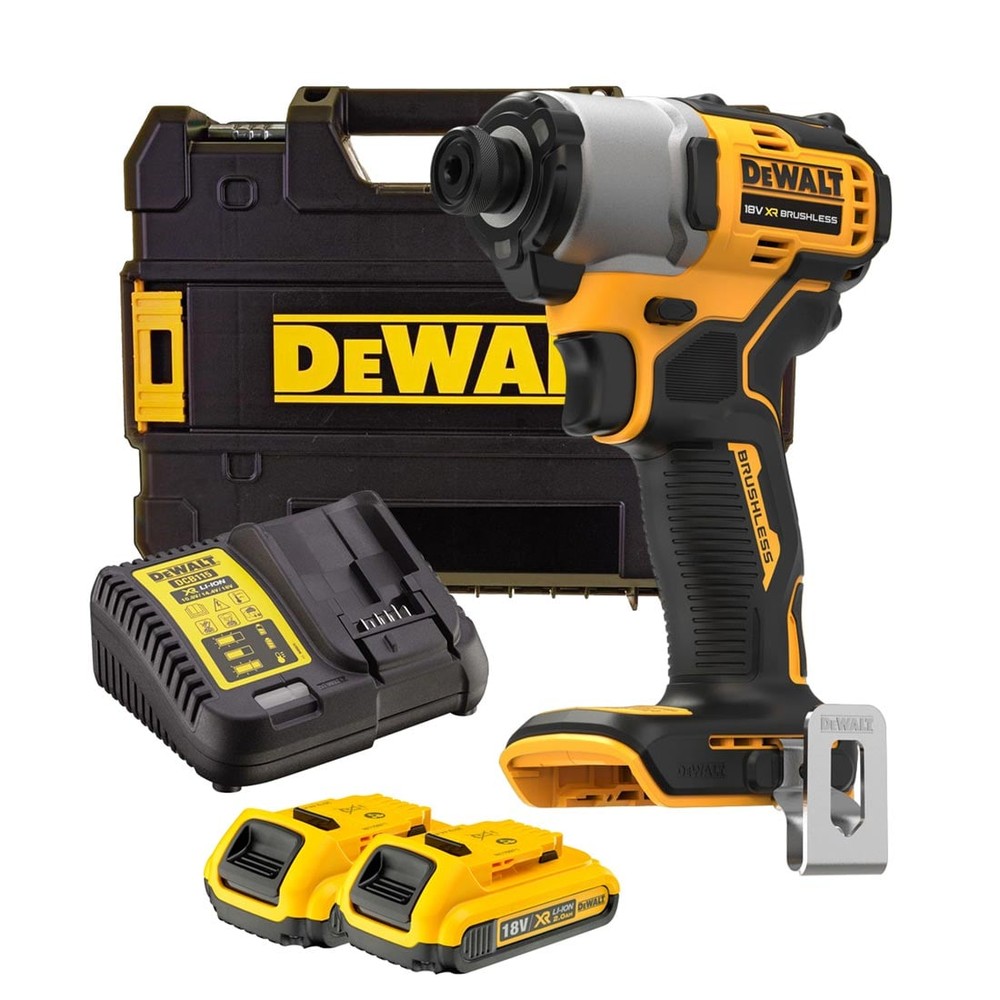 DeWalt DCF840D2-GB 18v XR Brushless Compact Impact Driver Inc 2x 2.0Ah Batts