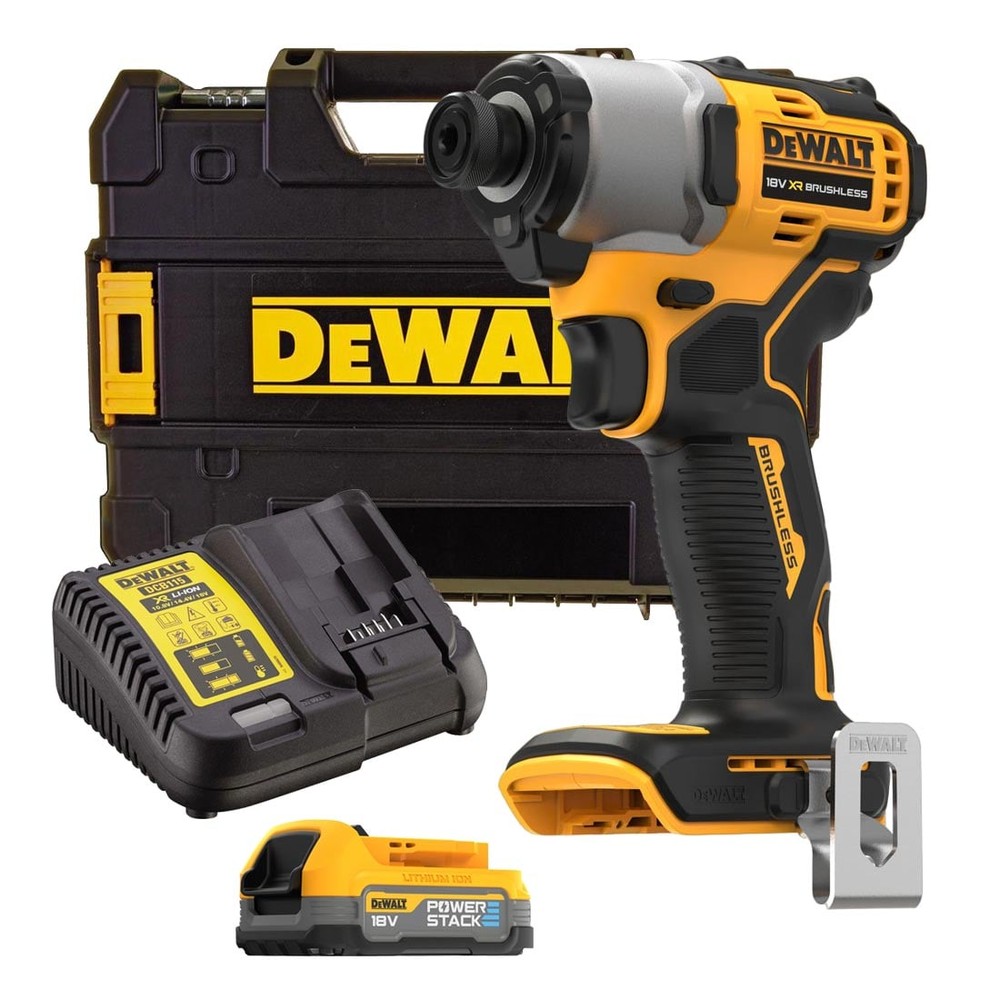 DeWalt DCF840E1T-GB 18v XR Brushless Compact Impact Driver Inc 1x Powerstack Battery